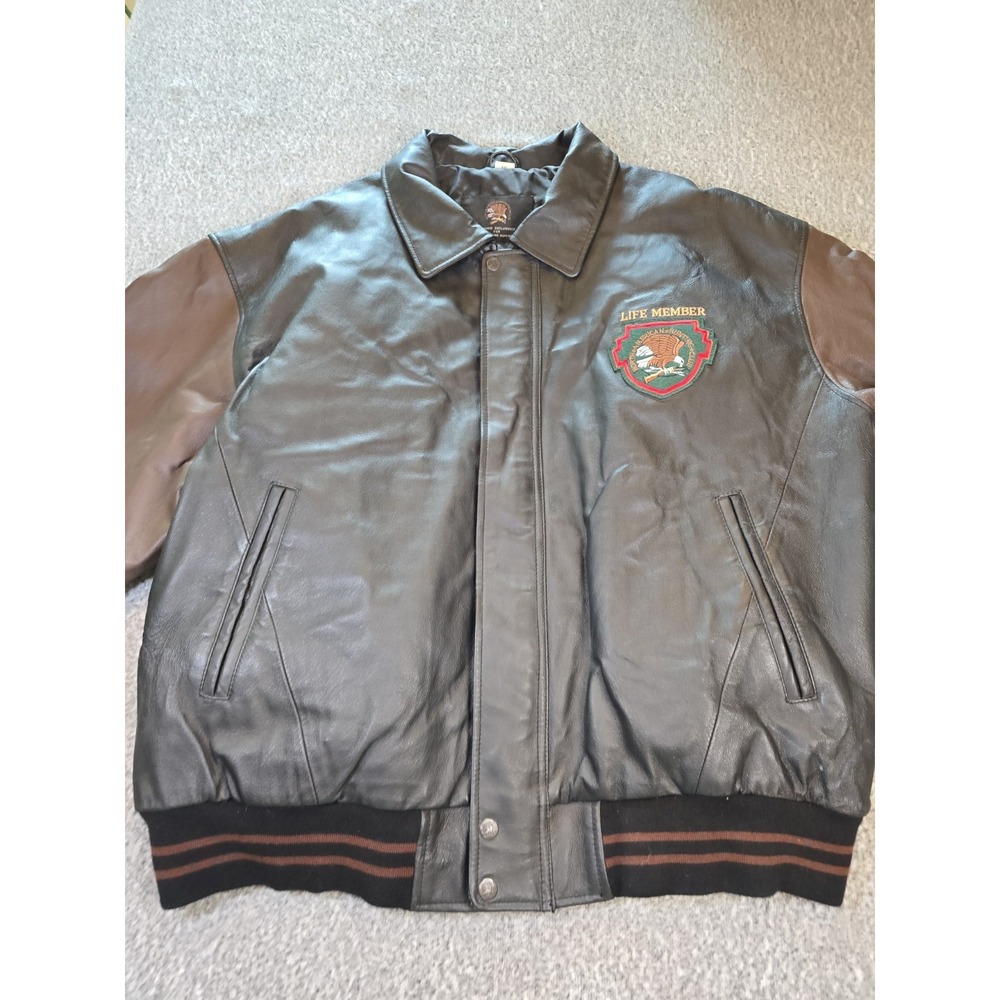 North American Hunting Club Life Member XL Leather Jacket